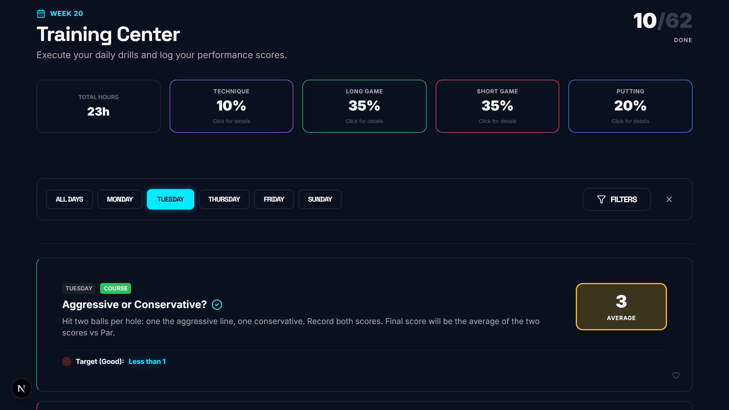 DYALR training center — execute drills and log performance scores